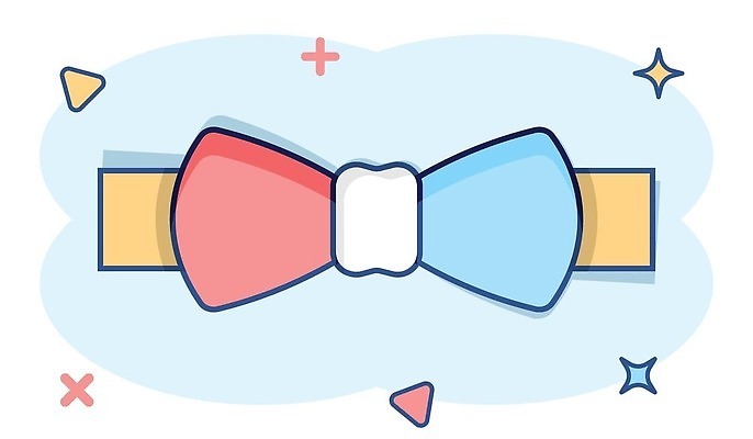 EPS 해외이미지 리본 일러스트 사람없음 파란색 심볼 심플 코믹 해외202310 해외일러스트 컬러 파일형식 벡터