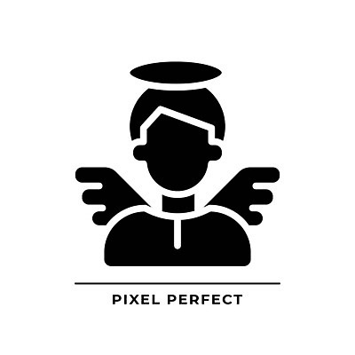 EPS 해외이미지 클립아트 캐릭터 디자인 실루엣 컨셉 일러스트 천사 사람 픽토그램 검은색 웹 어둠 흰색 플랫 성자 가득함 심볼 순수 사인 심플 문학 정직 결백 고립 고체 상형문자 성격 활자 벡터 이론 해외202310 해외일러스트 일러캐릭터 문자 종교 컬러 인터넷 촬영기법 활자판 파일형식 인쇄판 인쇄