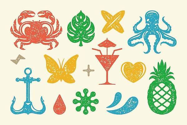 EPS 해외이미지 꽃 실루엣 나비 스티커 일러스트 우산 추상 휴가 미술 물 세트 태양 파티 게 칵테일 서핑보드 플랫 떨어짐 낙서 만화 수집 심볼 라인아트 파인애플 질감 복고 손그림 문어 닻 우표 고립 그런지 옛날 파라다이스 벡터 해외202310 해외일러스트 자연요소 식물 선 곤충 컨셉 무늬 과일 문화예술 연체동물 주류 촬영기법 갑각류 이벤트 수중동물 보드_스포츠 열대과일 파일형식