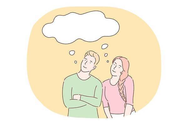 EPS 해외이미지 구름 캐릭터 디자인 커플 여자 남자 행복 얼굴 컨셉 생각 일러스트 통신 가족 관계 상상 남편 아이디어 함께함 대화 미소 사람 거품 표현 아내 최고 메시지 플랫 계획 연결 토론 질문 만화 비전 해결 공유 이해 지능 해외202310 해외일러스트 일러캐릭터 자연요소 감정 표정 말하기 신체부위 파일형식 벡터