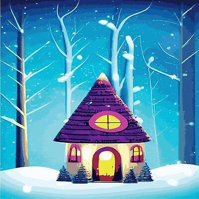 EPS 해외이미지 나무 겨울 일러스트 주택 사람없음 설원 추위 눈 숲 해외202310 해외일러스트 자연요소 식물 계절 날씨 눈_날씨 건물 파일형식 벡터