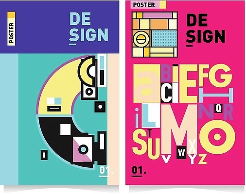 EPS 해외이미지 도형 알파벳 포스터 백그라운드 일러스트 추상 타이포그라피 사람없음 컬러풀 화려 해외202310 해외일러스트 문자 영어 컬러 컨셉 무늬 파일형식 벡터