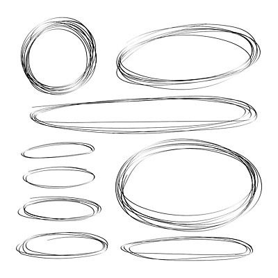 EPS 해외이미지 선 곡선 일러스트 표시 프레임 세트 연필 펜 라벨 검은색 쪽지 페인트 공백 기록 붓 원형 거친 낙서 스케치 심볼 사인 그림 서식 윤곽 손그림 고립 충고 타격 벡터 강조 국경 비어있는 해외202310 해외일러스트 도형 컬러 모션 학용품 미술 필기구 파일형식