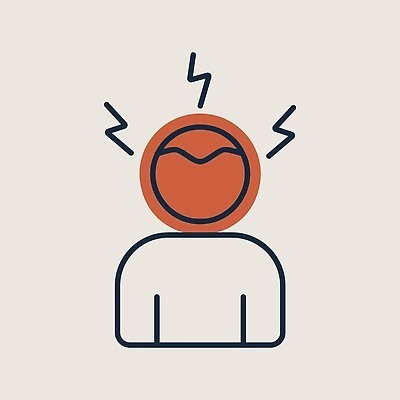 EPS 해외이미지 디자인 백그라운드 일러스트 스트레스 사람 머리 고통 바이러스 질병 상처 두통 감염 고립 증상 편두통 벡터 코로나바이러스 해외202310 해외일러스트 감정 의학 신체부위 파일형식