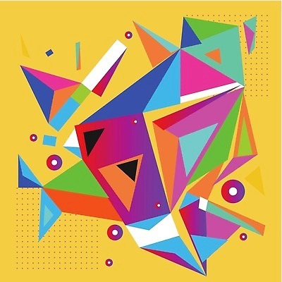 EPS 해외이미지 디자인 일러스트 사람없음 그래픽 컬러풀 삼각형 기하학 해외202310 해외일러스트 도형 컬러 무늬 파일형식 벡터