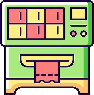 EPS 해외이미지 일러스트 사람없음 연두색 기계 로또 복권 해외202310 해외일러스트 초록색 파일형식 벡터