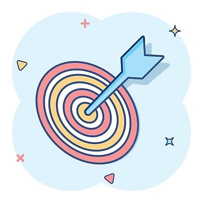 EPS 해외이미지 하늘색 일러스트 화살 사람없음 반짝임 삼각형 과녁판 심플 해외202310 해외일러스트 도형 모션 파란색 파일형식 벡터