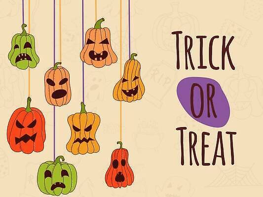 EPS 해외이미지 배너 포스터 일러스트 타이포그라피 사람없음 할로윈 무서움 베이지색 잭오랜턴 해외202310 해외일러스트 문자 감정 컬러 파일형식 벡터