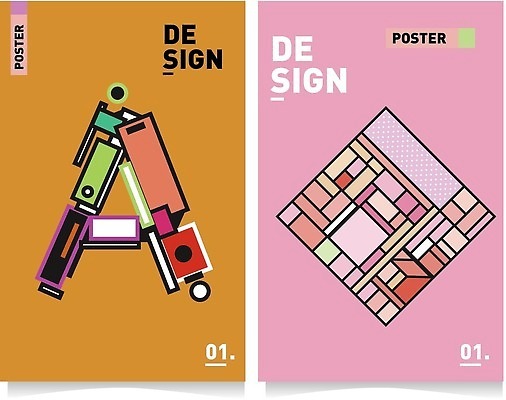 EPS 해외이미지 도형 알파벳 포스터 백그라운드 일러스트 추상 타이포그라피 사람없음 컬러풀 화려 해외202310 해외일러스트 문자 영어 컬러 컨셉 무늬 파일형식 벡터