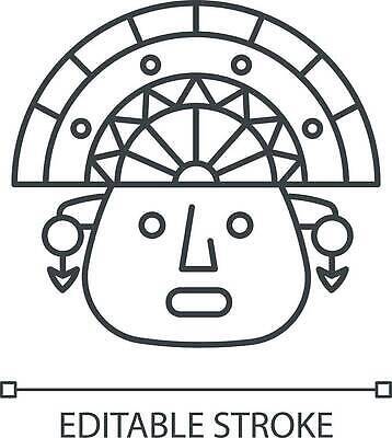 EPS 해외이미지 전통 디자인 종교 문화 얼굴 선 컨셉 일러스트 멕시코 가면 미술 픽토그램 머리 웹 플랫 원주민 심볼 사인 그림 심플 윤곽 머리장식 히스패닉 마야 남쪽 부족 고립 아즈텍 얇은 잉카 전국 페루 벡터 해외202310 해외일러스트 북아메리카 인터넷 문화예술 신체부위 장식 남아메리카 아프리카인 방향 마야문명 파일형식