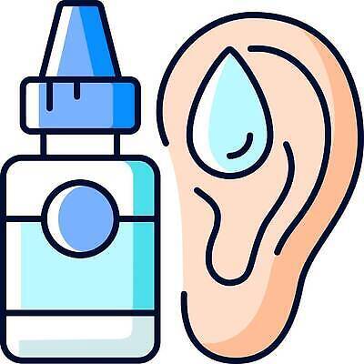 EPS 해외이미지 일러스트 의학 신체부위 약 물방울 귀 염증 해외202310 해외일러스트 사람 질병 파일형식 벡터