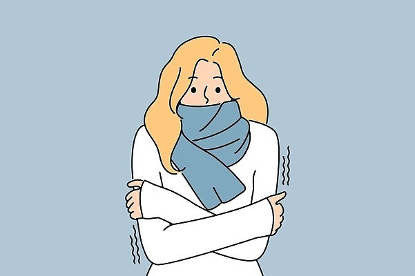 EPS 해외이미지 무료이미지 계절 여자 겨울 일러스트 날씨 한명 목도리 추위 떨림 해외202310 해외일러스트 1 잡화 모션 사람 파일형식 벡터 무료콘텐츠