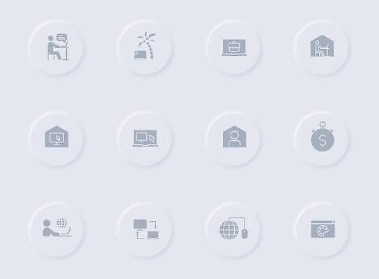 EPS 해외이미지 직업 선 일러스트 비즈니스 주택 직장 그림자 사람 노트북 빛 컴퓨터 픽토그램 사무실 웹 회색 업무 원형 바이러스 질병 심볼 책상 사인 윤곽 멀리 고무 온라인 UI 고립 프리랜서 벡터 코로나바이러스 해외202310 해외일러스트 도형 컬러 가구 인터넷 회사 의학 건물 전자제품 작업 파일형식