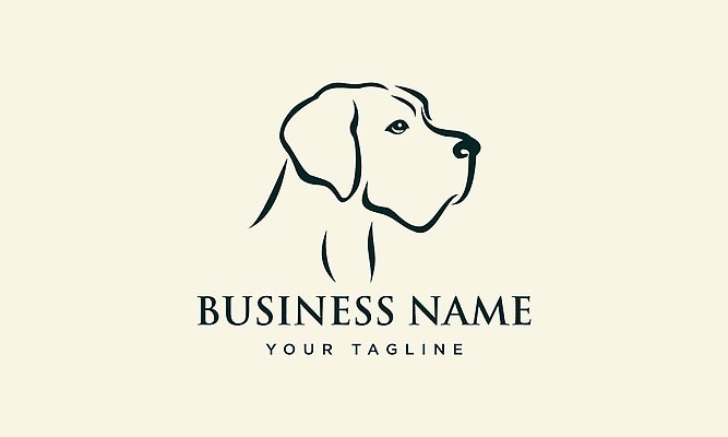 EPS 해외이미지 디자인 선 일러스트 타이포그라피 사람없음 머리 강아지 심볼 라인아트 그림 해외202310 해외일러스트 문자 신체부위 반려동물 개 파일형식 벡터