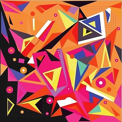 EPS 해외이미지 디자인 일러스트 사람없음 그래픽 컬러풀 삼각형 기하학 해외202310 해외일러스트 도형 컬러 무늬 파일형식 벡터