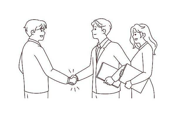 EPS 해외이미지 직업 컨셉 일러스트 회사 비즈니스 사업가 성공 협력 노동자 악수 함께함 협상 사람 성인 사무실 거래 인사 업무 그룹 닫기 종업원 고객 동료 계약 그림 리더 윤곽 획득 떨림 고용 채용 벡터 콜라보레이션 해외202310 해외일러스트 관계 모션 손짓 구직 예절 작업 파일형식