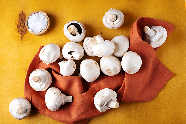 포토 JPG 해외이미지 사람없음 신선 날것 소금 양송이 종지 해외202310 해외포토 그릇 버섯 파일형식