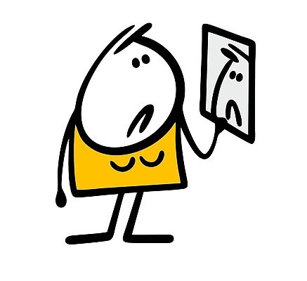 EPS 해외이미지 손 응시 일러스트 웃음 뷰티 반사 거울 잡기 낙서 가난 나쁜 못생김 해외202310 해외일러스트 시선 컨셉 모션 표정 신체부위 파일형식 벡터