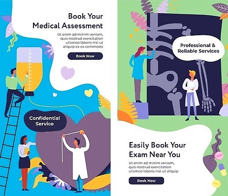 EPS 해외이미지 직업 디자인 인터넷 일러스트 통신 건강 병원 대화 치료 약 웹 진료 환자 의사 도움 플랫 어플리케이션 연결 만화 약국 분석 서비스 상담 약속 처방 감시 부름 방문 온라인 돌봄 지원 헬프 가상 벡터 해외202310 해외일러스트 컨셉 의학 모션 말하기 의료진 파일형식