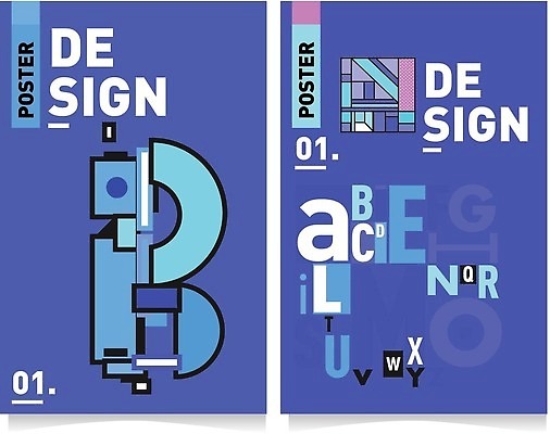 EPS 해외이미지 도형 알파벳 포스터 백그라운드 일러스트 추상 타이포그라피 사람없음 파란색 화려 해외202310 해외일러스트 문자 영어 컬러 컨셉 무늬 파일형식 벡터