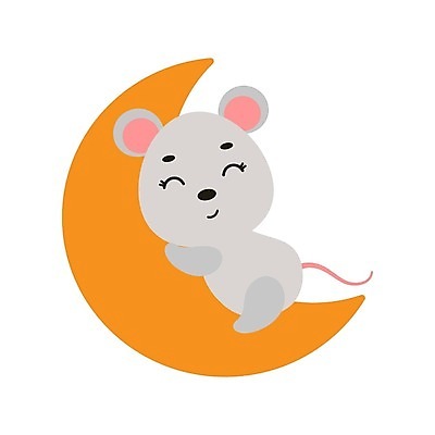 EPS 해외이미지 행복 동물캐릭터 일러스트 사람없음 반려동물 달 쥐 심플 해외202310 해외일러스트 일러캐릭터 자연요소 동물 캐릭터 감정 설치류 파일형식 벡터