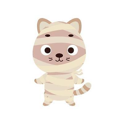 EPS 해외이미지 동물캐릭터 일러스트 사람없음 귀여움 고양이 할로윈 붕대 미라 코스프레 해외202310 해외일러스트 일러캐릭터 동물 캐릭터 컨셉 포유류 반려동물 파일형식 벡터