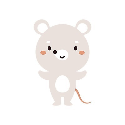 EPS 해외이미지 행복 동물캐릭터 일러스트 사람없음 쥐 심플 해외202310 해외일러스트 일러캐릭터 동물 캐릭터 감정 설치류 파일형식 벡터