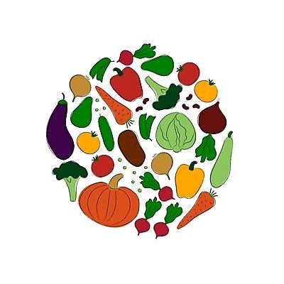 EPS 해외이미지 무료이미지 음식 채소 일러스트 사람없음 다양 원형 해외202310 해외일러스트 도형 다수 파일형식 벡터
