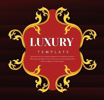 EPS 해외이미지 일러스트 프레임 사람없음 빨간색 금색 고급 테두리 해외202310 해외일러스트 컬러 컨셉 파일형식 벡터