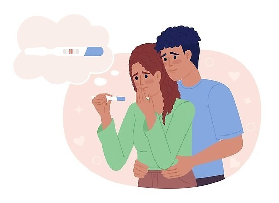 EPS 해외이미지 부부 여자 남자 행복 일러스트 안기 상반신 성인 두명 임산부 임신 기쁨 임신테스트기 성인만 해외202310 해외일러스트 커플 감정 모션 사람 의료용품 파일형식 벡터