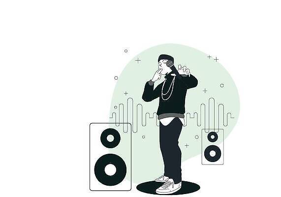 EPS 해외이미지 클립아트 직업 일러스트 비즈니스 성공 미술 사람 그래픽 공연 비즈니스맨 큼 만화 마이크 클립 벡터 해외202310 해외일러스트 남자 음향기기 컨셉 문화예술 이벤트 직장인 크기 파일형식