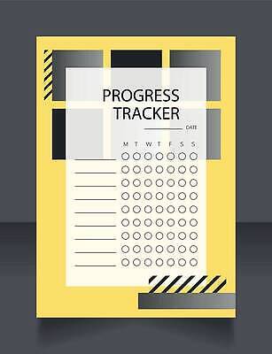 EPS 해외이미지 템플릿 편집 디자인 스포츠 일러스트 비즈니스 텍스트 문구용품 세로 운동 노란색 다이어리 쪽지 공책 공백 일주일 잡지 시간표 계획 인쇄 준비 페이지 기하학 시트 진행 꼬투리 조언 목업 스타일 벡터 카피스페이스 비어있는 해외202310 해외일러스트 컬러 컨셉 무늬 건강 간행물 사무용품 오브젝트 파일형식