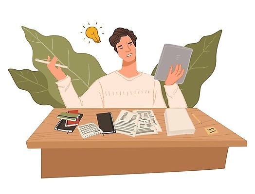 EPS 해외이미지 무료이미지 남자 종이 잎 일러스트 비즈니스 전구 아이디어 한명 들기 상반신 성인 태블릿 연필 다이어리 달력 책상 포스트잇 문서 성인남자한명만 태블릿펜 해외202310 해외일러스트 식물 1 가구 컨셉 모션 학용품 사람 전자제품 스마트기기 필기구 펜 사무용품 메모지 남자한명만 성인남자만 파일형식 벡터