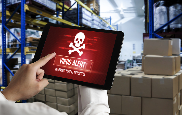 포토 JPG 해외이미지 손 해골 경고 한명 들기 성인 신체부위 태블릿 쌓기 터치 바이러스 위험 택배상자 성인한명만 물류센터 해외202310 해외포토 1 컨셉 모션 뼈 사람 전자제품 스마트기기 상자 택배 성인만 파일형식