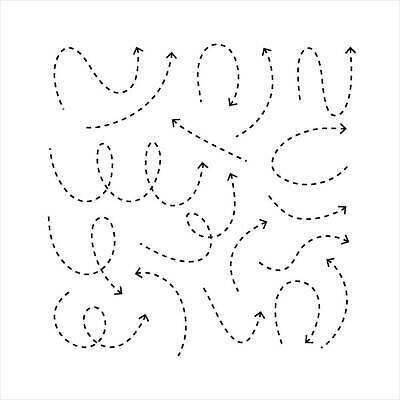 EPS 해외이미지 화살표 점선 일러스트 사람없음 세트 검은색 다양 낙서 방향 라인아트 손그림 엘리먼트 해외202310 해외일러스트 선 컬러 다수 파일형식 벡터