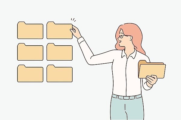 EPS 해외이미지 무료이미지 여자 일러스트 비즈니스 한명 상반신 성인 잡기 폴더 성인여자한명만 안경낌 해외202310 해외일러스트 1 안경 모션 사람 파일 여자한명만 성인여자만 파일형식 벡터