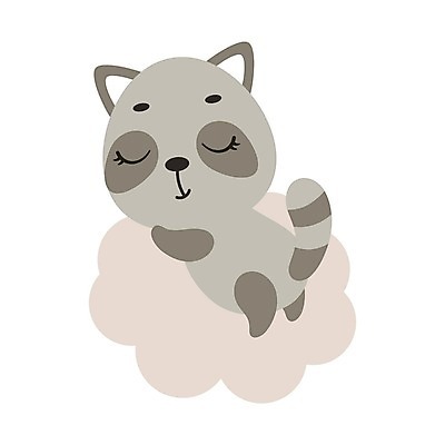 EPS 해외이미지 행복 동물캐릭터 일러스트 사람없음 잠 심플 라쿤 해외202310 해외일러스트 일러캐릭터 동물 캐릭터 감정 너구리 파일형식 벡터