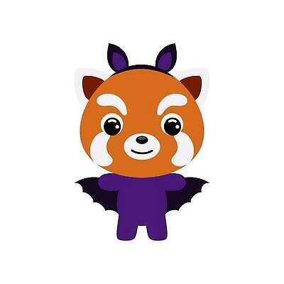 EPS 해외이미지 동물캐릭터 일러스트 사람없음 귀여움 할로윈 박쥐 레서판다 코스프레 해외202310 해외일러스트 일러캐릭터 동물 캐릭터 컨셉 포유류 파일형식 벡터