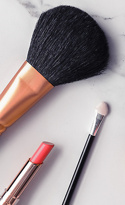 포토 JPG 해외이미지 백그라운드 사람없음 립스틱 고급 대리석 메이크업브러쉬 해외202310 해외포토 컨셉 재료 화장품 붓 파일형식