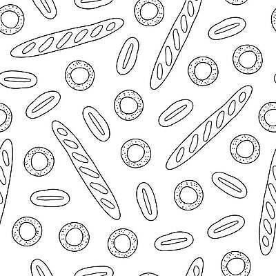 EPS 해외이미지 손 디자인 종이 음식 백그라운드 패턴 일러스트 요리 그래픽 상점 주방 식당 검은색 식사 웹 카페 빵집 껍질 흰색 달콤 맛 아침식사 낙서 인쇄 낟알 시리얼 밀 굽기 먹기 메뉴 그림 윤곽 퍼프 손그림 패키지 베이글 덩어리 프랑스어 번 페스츄리 벡터 맛있는 해외202310 해외일러스트 문자 빵 컬러 컨셉 무늬 인터넷 모션 곡류 신체부위 구이 파일형식