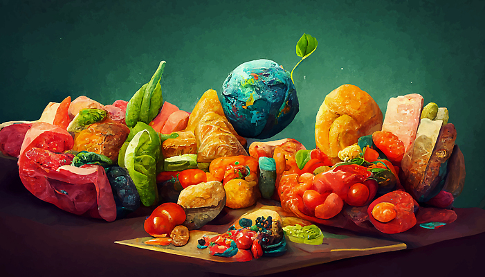 JPG 해외이미지 지구 음식 과일 일러스트 식탁 요리 사람없음 축제 해외202310 해외일러스트 탁자 파일형식