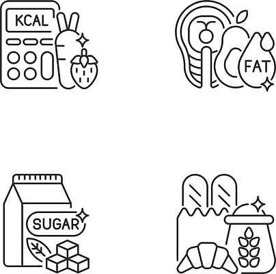 EPS 해외이미지 클립아트 디자인 잡화 선 음식 컨셉 다이어트 일러스트 재료 건강 미술 세트 픽토그램 라벨 웹 계산기 최고 플랫 상품 설탕 밀 수집 심볼 사인 보따리 그림 심플 윤곽 팩 칼로리 건강식 슈퍼마켓 고립 신맛 얇은 카운트 탄수화물 항목 벡터 해외202310 해외일러스트 인터넷 문화예술 문구용품 곡류 프레임 상점 화장품 장비 맛 파일형식 뷰티 오브젝트