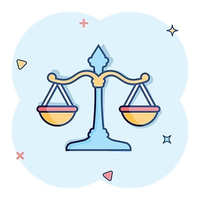 EPS 해외이미지 하늘색 일러스트 저울 사람없음 반짝임 삼각형 균형 심플 해외202310 해외일러스트 도형 모션 파란색 파일형식 벡터