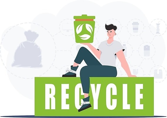 EPS 해외이미지 전신 남자 일러스트 한명 들기 앉기 성인 초록색 재활용 에코 재활용품 분리수거함 쓰레기봉투 성인남자한명만 해외202310 해외일러스트 1 컬러 모션 봉투 사람 환경 친환경 수거함 남자한명만 성인남자만 파일형식 벡터