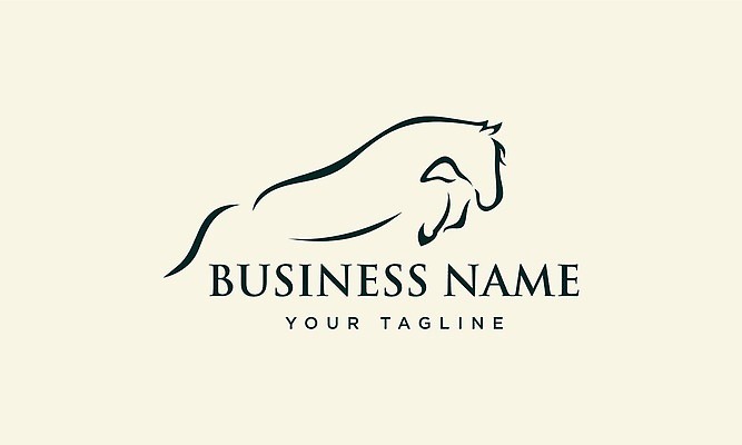 EPS 해외이미지 디자인 선 일러스트 타이포그라피 사람없음 말_동물 심볼 라인아트 그림 해외202310 해외일러스트 문자 포유류 파일형식 벡터