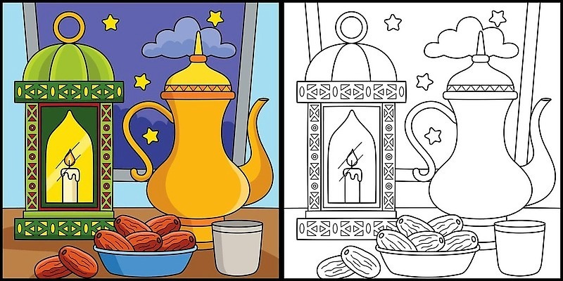 EPS 해외이미지 클립아트 전통 디자인 실루엣 어린이 선 컬러 백그라운드 일러스트 휴가 미술 그래픽 컬러풀 반사 축제 기도 등불 축하 차 낙서 이슬람교 만화 그림 윤곽 대추 손그림 페이지 걸음마 단식 라마단 색칠공부 벡터 해외202310 해외일러스트 종교 음료 컨셉 모션 문화예술 조명 촬영기법 사람 학습 색칠 파일형식