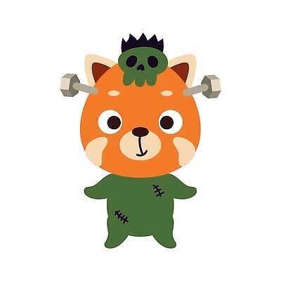 EPS 해외이미지 동물캐릭터 일러스트 사람없음 귀여움 할로윈 레서판다 몬스터 코스프레 프랑켄슈타인 좀비 해외202310 해외일러스트 일러캐릭터 동물 캐릭터 컨셉 포유류 파일형식 벡터