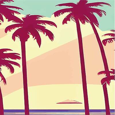 EPS 해외이미지 실루엣 일러스트 하늘 사람없음 컬러풀 야자수 노을 분위기 카피스페이스 해외202310 해외일러스트 자연요소 나무 컬러 컨셉 촬영기법 공백 파일형식 벡터