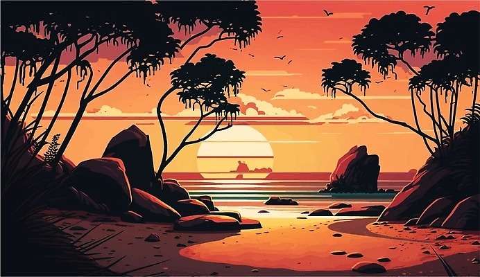 EPS 해외이미지 나무 디자인 배너 실루엣 포스터 바다 일러스트 자연 벽지 추상 휴가 미술 그래픽 물 햇빛 파티 일출 맑음 일몰 새벽 수확 덮개 저녁 휴양지 복고 하와이 심플 엽서 발리 인도네시아 천국 스카이라인 그런지 스리랑카 이국적 파라다이스 수평선 미니멀리스트 해외202310 해외일러스트 자연요소 식물 아시아 섬 무늬 농업 날씨 문화예술 촬영기법 이벤트 태양 노을 미국 장소 뚜껑 야간 편지 생태계 파일형식 벡터