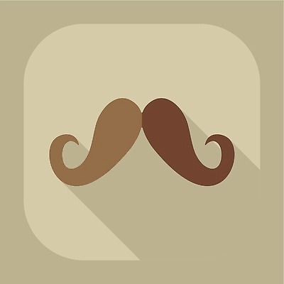 EPS 해외이미지 일러스트 수염 사람없음 플랫 심볼 콧수염 해외202310 해외일러스트 파일형식 벡터